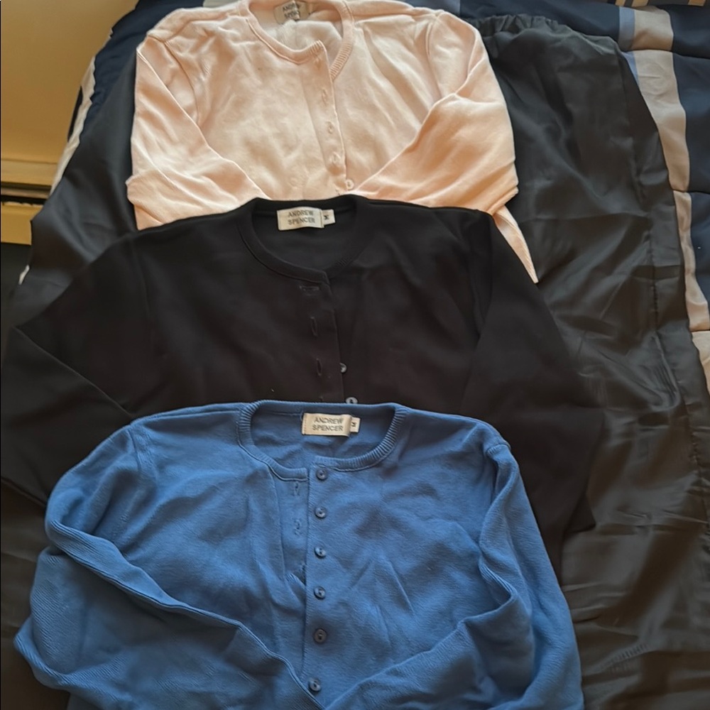 Bundle of Four Cardigans - Pink, Black, Beige and Blue